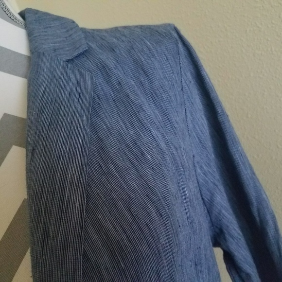 NWT Ellen Tracy Blue Textured Blazer - Picture 6 of 6